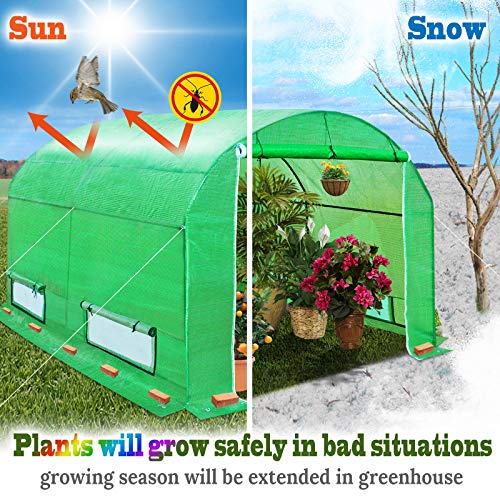 BenefitUSA Replacement Cover for Greenhouse (10'x7'x6') - size: 10'x7'x6'