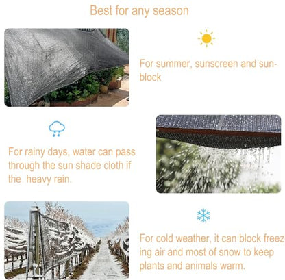90% Shade Cloth for Garden, 10ft x 12ft Outdoor Shade Fabric Mesh Tarp with Grommets, UV Resistant Sun Shade Netting for Plants, Pergola Cover, Patio, Privacy Fence, Backyard, Greenhouse - size: 10ft x 12ft