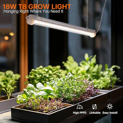 Bstrip T8 Grow Light 1.4ft 36W (2x18W) for Indoor Growing - size: 1.4FT