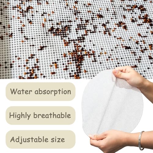 8 Pcs Silicone Seed Sprouting Mats, Seed Sprouting Mesh, Hydroponic Growing Mats for Microgreens Growing Kit (2 Size)