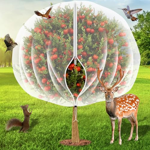 10'x10' Fruit Tree Netting Cover with Zipper and Drawstring