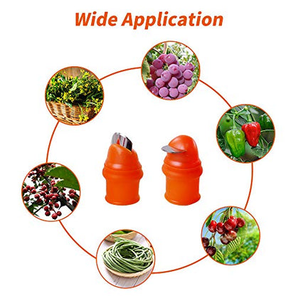 YBB 12 Pcs Gardening Silicone Thumb Knife Harvesting Tool, Separator Finger Plant Fruit Picking Knife Garden Tool (L) - color: L
