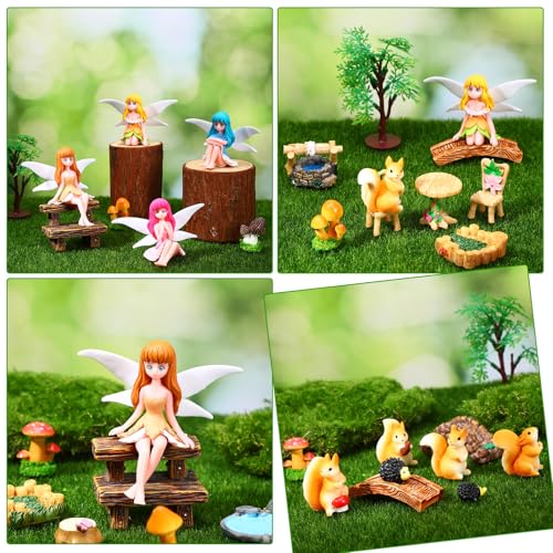 25Pcs Fairy Garden Accessories, Fairies Miniature Ornaments - color: Multicolor
