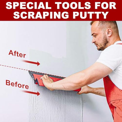 32 Inch Drywall Skimming Blade, Replaceable 0.38mm Stainless Steel Blade, Drywall Trowel for Gyprock, Drywall and Wall-Boardrd, Ergonomically Designed Grip - size: 32 Inch