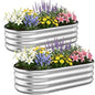 Galvanized Raised Garden Bed Outdoor, 4x2x1FT Planter Box, Silver - color: Silver, size: 4x2x1ft (2 PCS)