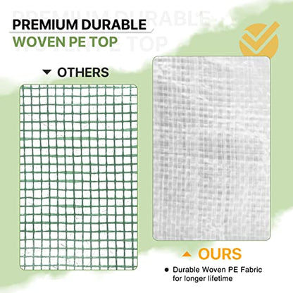 EAGLE PEAK 8x6 Easy Setup Pop Up Greenhouse, Woven Top, Translucent - color: Translucent, size: 8x6