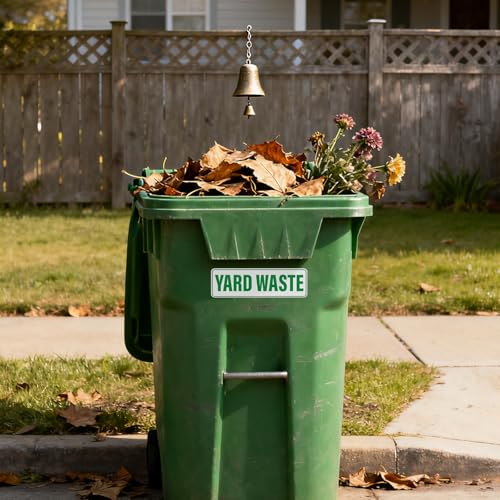 10 Pack Yard Waste Stickers 10" × 3" Self-Adhesive Waterproof Vinyl