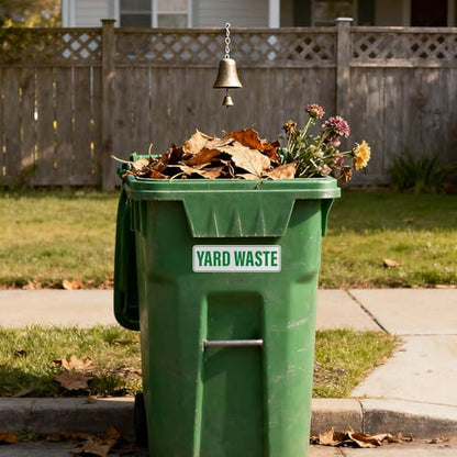 10 Pack Yard Waste Stickers 10" × 3" Self-Adhesive Waterproof Vinyl