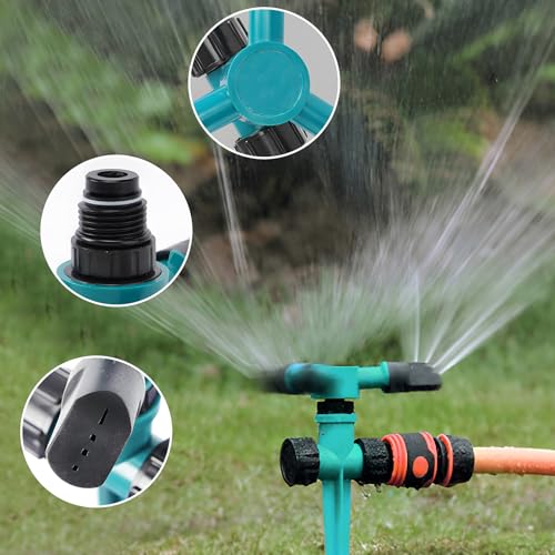 360 Degree Rotating Lawn Sprinkler - Ideal for Lawns, Gardens, Yards, Grass Watering with Powerful Spraying（2 Pack）