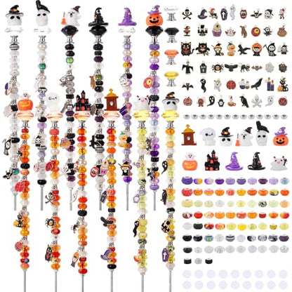 358Pcs Beaded Garden Stake DIY Halloween Decorative Garden Stake Kit - color: Halloween