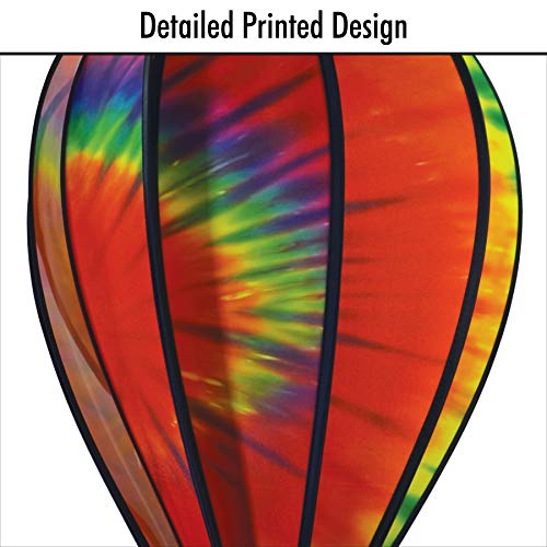 In the Breeze 0994 Tie Dye Hot Air Balloon Spinner, 10-Panel - color: Tie Dye