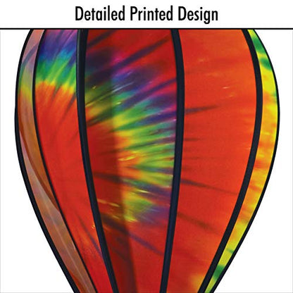 In the Breeze 0994 Tie Dye Hot Air Balloon Spinner, 10-Panel - color: Tie Dye