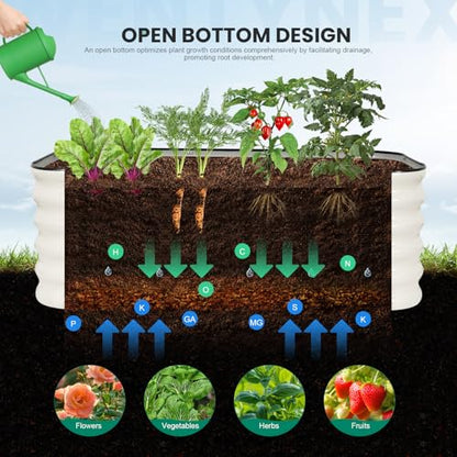 4×2×1.4FT Modular Raised Garden Bed, 3 In1 Galvanized Raised Planter