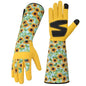 Sunflower Gardening Gloves Thorn Proof for Women Touchscreen Fingertips - style: Long