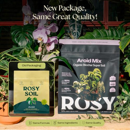 Rosy Soil Aroid Soil Mix, Chunky Biochar Potting Mix, 4 Quarts - color: Aroid, size: 4 Quarts
