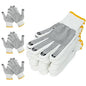 Unisex White Cotton Polyester Knitted Safety Work Gloves, 12/36/240 Pairs - color: Black (36 Pairs) With Dots