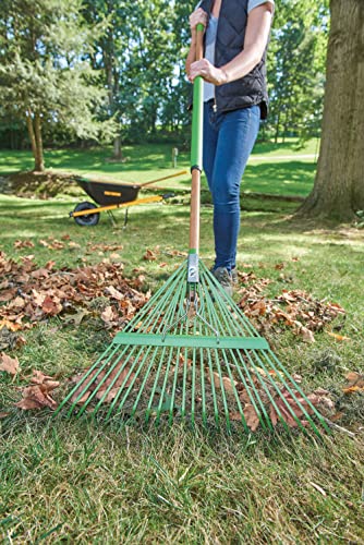 AMES 20201033 Steel Tine Leaf Rake with Hardwood/Steel Handle, 22 Tines