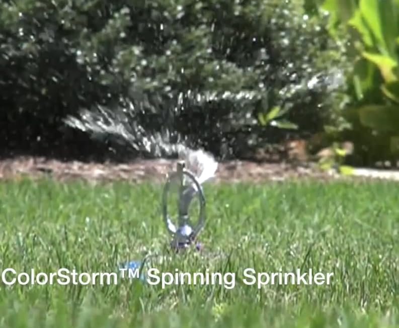 Dramm 15073 ColorStorm Spinning Sprinkler, Yellow - color: Yellow