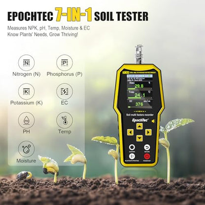 7 in 1 Soil Tester, Digital NPK Tester, Soil Test Kit ±1% High Precision