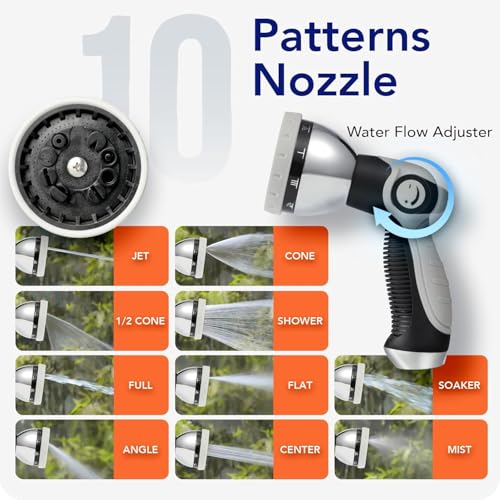 5/8" x 100 ft Heavy Duty Retractable Garden Hose Reel Black - color: Black & White, size: 5/8" 100 FT