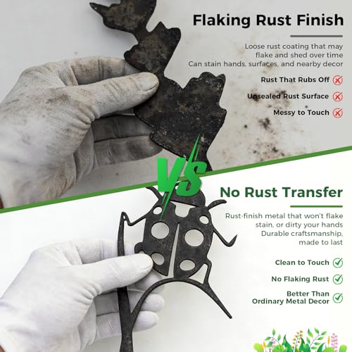 9-Piece Black Metal Butterfly Meadow Garden Stake Set - style: Black_Butterfly Meadow Set