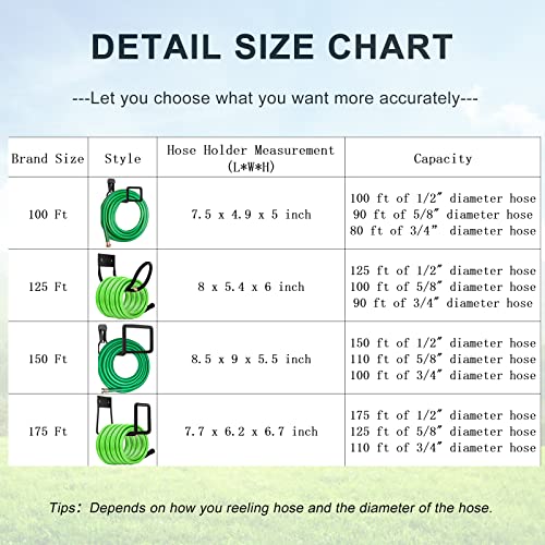 Hose Hanger, Heavy Duty Metal Hose Holder Wall Mount - color: Hose Holder 150 Ft