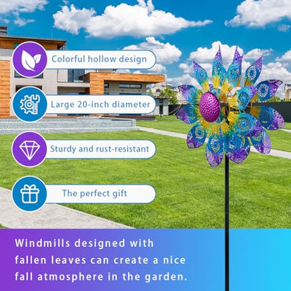 Large Wind Spinners Outdoor 82.8 Inch,Wind Spinner for Yard & Garden