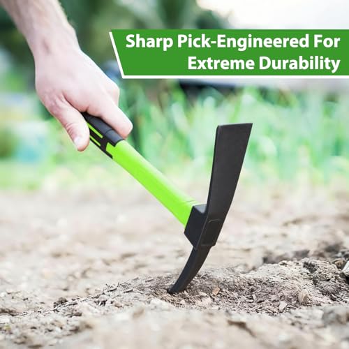 15inch Gardening Pick Durable and Comfortable Handle Garden Tool for Flower Work