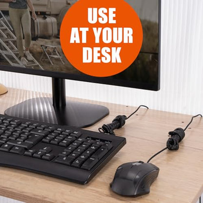 HOMEE 8Pcs Reusable Silicone Cable Twist Ties with Holes 32 inch, Black - color: Black, size: 32" - 8 PCS