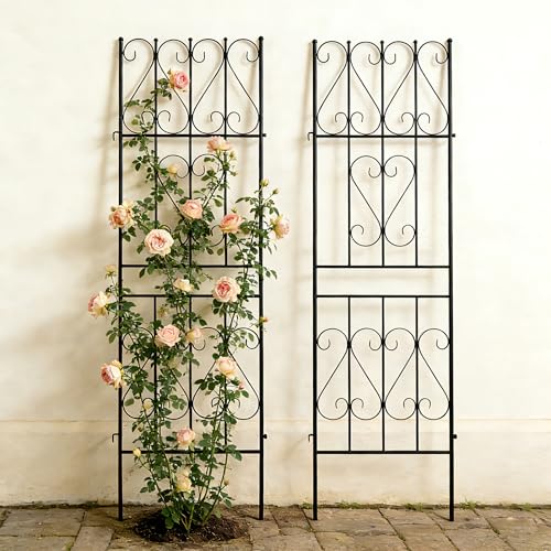 Thealyn 2 Pack Metal Garden Trellis for Climbing Plants Outdoor