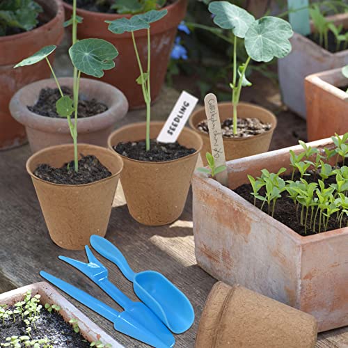 100 Pack 3.15 In Mini Flower Pots Disposable Plant Pots with Labels,Tools