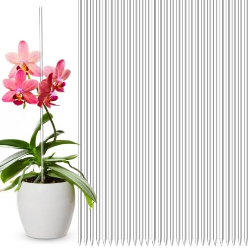 Chunful 30 Pcs 18.1 Inch Acrylic Plant Stakes Garden Stakes Clear Orchid Stakes Clear Plant Sticks Potted Plant Support Stakes for Supporting Vines Grow Upright - size: 18.1 Inch