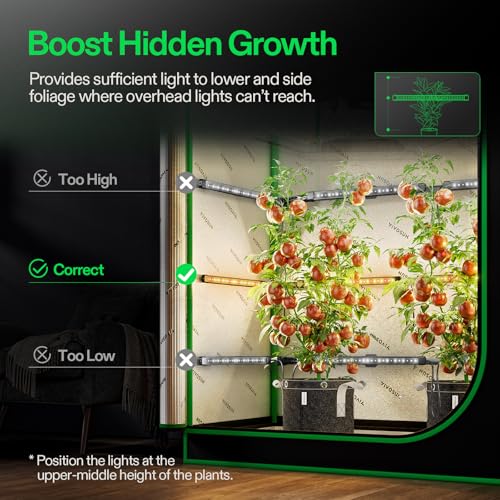 VIVOSUN LumaRay LED Grow Light Bars 16”(4-Bar) Full Spectrum Side Lighting - size: 4 Pack