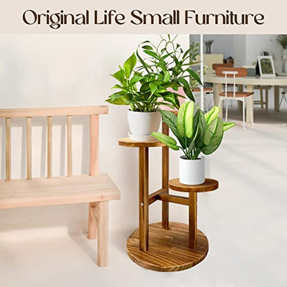 GEEBOBO 3 Tier Plant Stand Indoor - color: Brown - 3 Tier