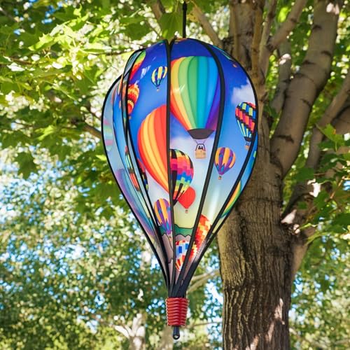 In the Breeze 0971 — 10-Panel Large Hot Air Balloon Spinner — Multi-Color - color: Multicolor
