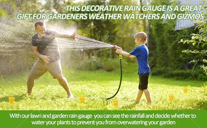 10PCS Rain Gauges Outdoor 1.5" Transparent Sprinkler Rain Gauge for Lawn with Wide Mouth Water Measuring Tool (Yellow)