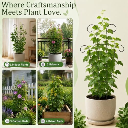 Small Trellis for Potted Plants,Trellis for Climbing Plants Outdoor - size: 17.5inch