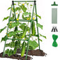 Garden Arch Trellis for Climbing Plants Outdoor, Garden Arch for Climbing Vine Vegetable/Fruit/Flower, Cucumber Trellis for Raised Bed (15.7x47in)