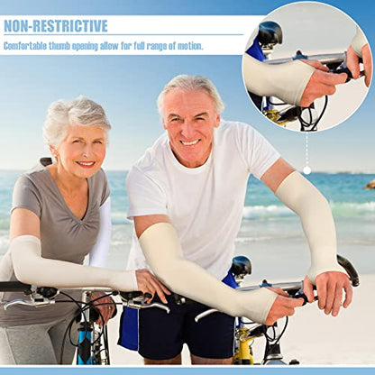 Janmercy 9 Pairs Arm Protection Sleeves for Elderly Thin Skin Men Women