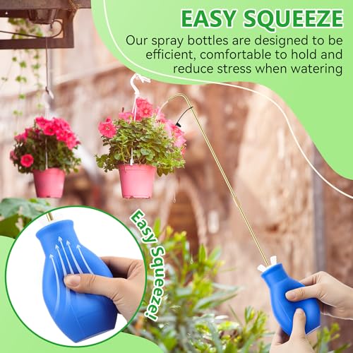Squeeze Bottle for Hanging Plant, 19" Spout Water Can, Blue, 8 oz, 1 Pack - color: Blue