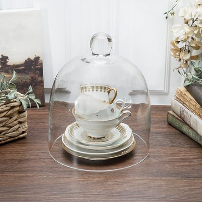 Plymor 7.875 inch x 9.5 inch Bell Jar Glass Display Dome Cloche (Interior Size 7.5" x 7.5") - size: 7.875" x 9.5"