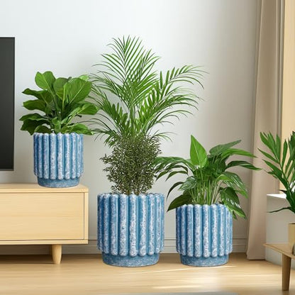 Ceramicfor Ceramic Planter, 7.6 Inch, Blue - color: Sky Blue, size: 7.6 Inch