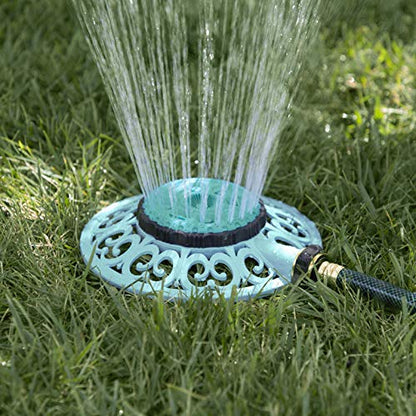 Melnor 65101-AMZ Sprout Metal 8-Pattern Sprinkler and QuickConnect Product Adapter Amazon Bundle, Gooseberry Green - color: Gooseberry Green