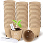 60PCS 4-Inch Biodegradable Peat Pots with Drainage Holes for Seedlings, Includes 20 Plant Labels, Perfect for Garden Germination & Nursery Use - size: 4 Inch