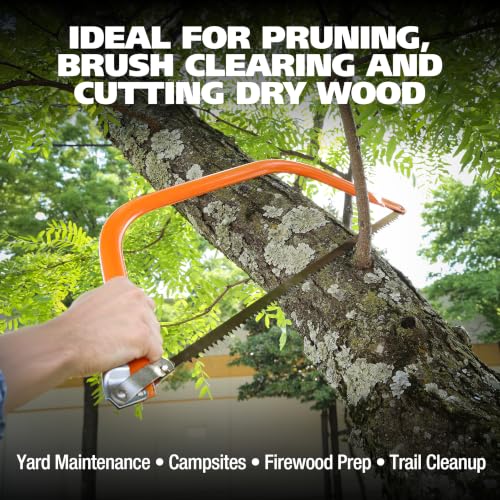 GreatNeck 24 Inch Bow Saw for Brush Clearing and Dry Wood Cutting - size: 24 Inch, style: Saw