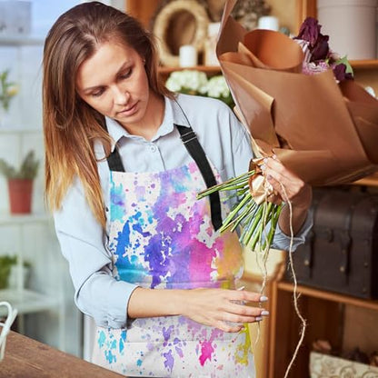 Britimes Apron with Pockets, 32x28 inch, for Women Men, Colorful Paint - color: Watercolor