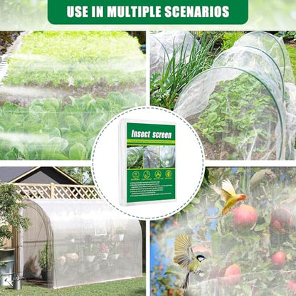 10 X 33 FT Breathable Garden Mesh Netting Pest Barrier for Raised Beds - color: White Netting, size: 10x33ft