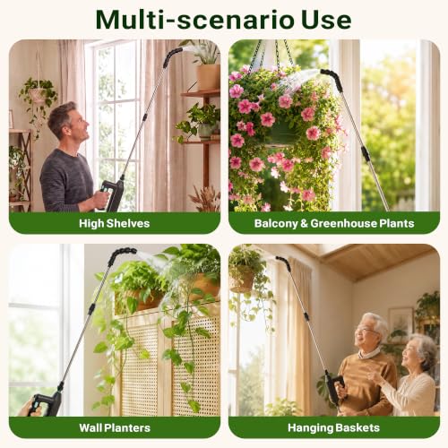 Electric High Reach Plant Waterer, 24-32in Watering Wand for Hanging Plants