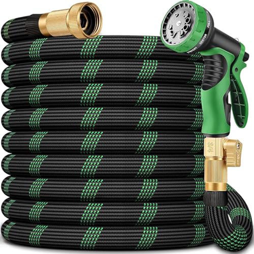 50 FT Non-Expanding Garden Hose, 2026 New Upgrated Non-Expandable Garden Water Hose - Ultra-Light & Flexible Burst-Resistant, Kink-Free Garden Hoses, All-Weather Use for Lawns, Gardens,Outdoor - size: 50ft