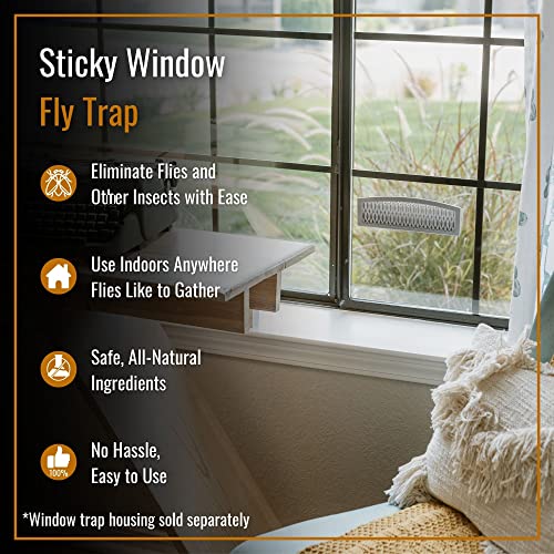 Dr. Killigan's Sticky Window Fly Traps Indoor - 6 Refill Inserts